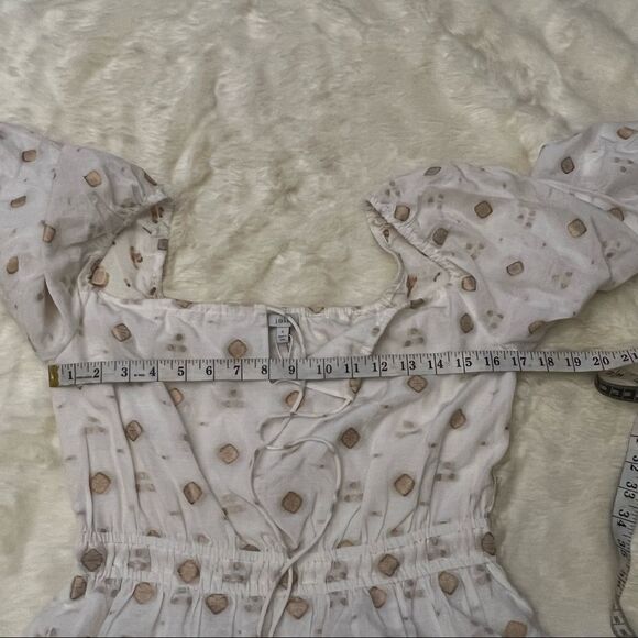 Joie mianda white and gold peasant mini dress - Picture 5 of 12